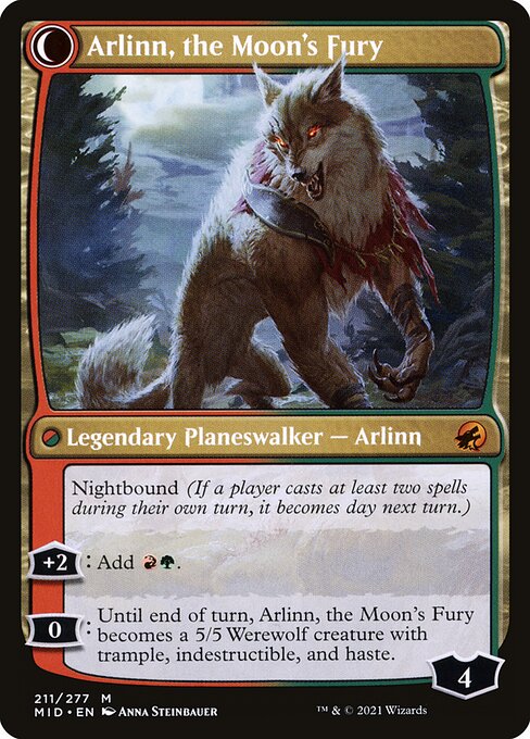 Arlinn, the Pack's Hope // Arlinn, the Moon's Fury (211) [Innistrad: Midnight Hunt]