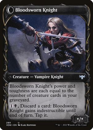 Bloodsworn Squire // Bloodsworn Knight (289) [Innistrad: Crimson Vow] [Showcase] Reverse