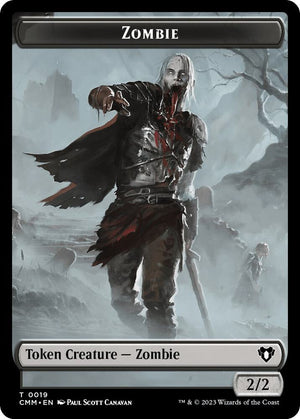 Zombie (0019) // Cat (0005) Double-Sided Token (19 // 5) [Commander Masters]