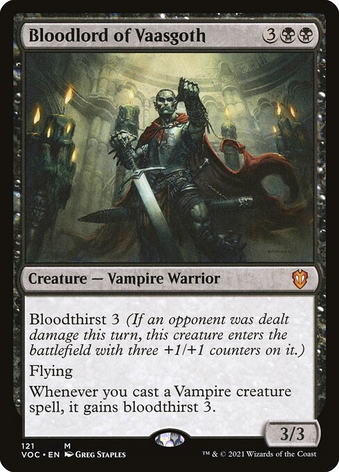 Bloodlord of Vaasgoth (121) [Crimson Vow Commander]