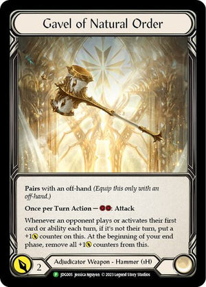 Gavel of Natural Order - JDG005 [Flesh and Blood Promo Cards]