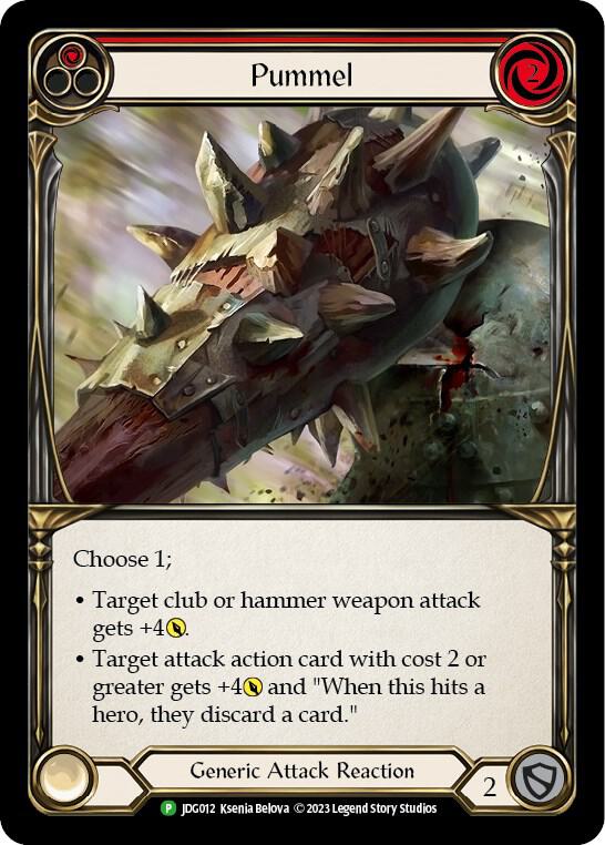 Pummel (Red) - JDG012 [Flesh and Blood Promo Cards]