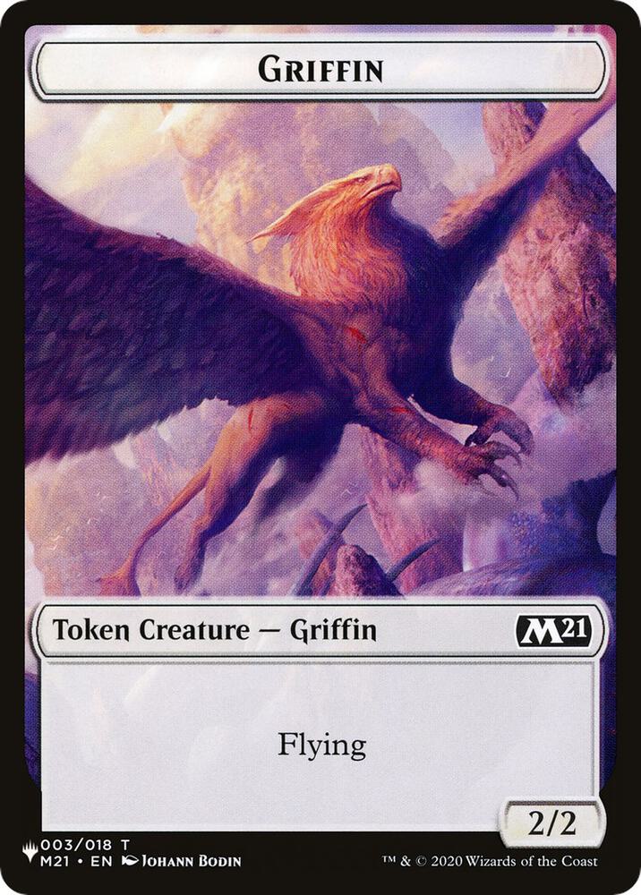 Griffin // Ajani's Pridemate Double-sided Token (3 // 1) [The List]