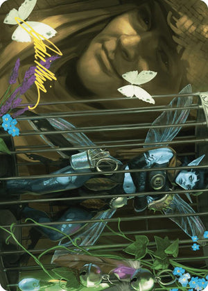 Cooped Up Art Card (Gold-Stamped Signature) (1) [Wilds of Eldraine Art Series]