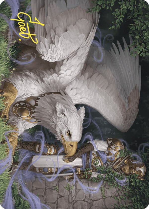 Dutiful Griffin Art Card (Gold-Stamped Signature) (3) [Wilds of Eldraine Art Series]
