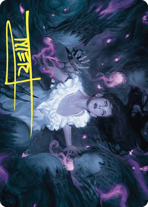 Neva, Stalked by Nightmares Art Card (Gold-Stamped Signature) (30) [Wilds of Eldraine Art Series]