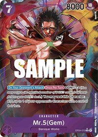 Mr.5 (Gem) (Alternate Art) (OP04-072) [Kingdoms of Intrigue]