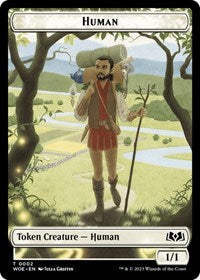Human // Food (0010) Double-Sided Token (2 // 10) [Wilds of Eldraine]