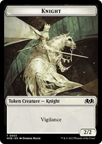 Knight // Food (0010) Double-Sided Token (3 // 10) [Wilds of Eldraine]