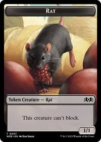 Rat // Food (0011) Double-Sided Token (7 // 11) [Wilds of Eldraine]