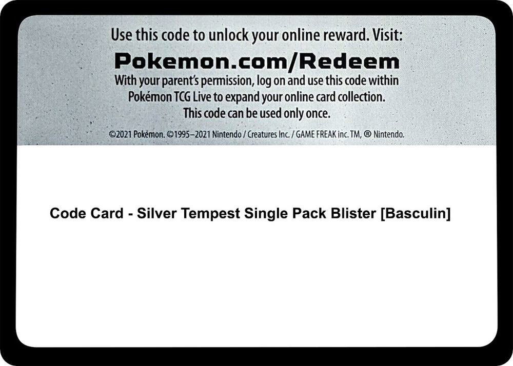 Code Card - Silver Tempest Single Pack Blister [Basculin] [SWSH12 Silver Tempest]