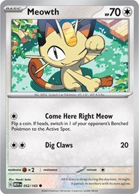 Meowth (052/165) [SV Scarlet and Violet 151]