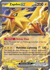 Zapdos ex - 145/165 (145/165) [SV Scarlet and Violet 151]