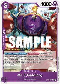 Mr.3 (Galdino) (OP04-070) [Kingdoms of Intrigue Pre-Release Cards]