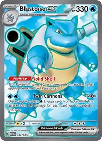 Blastoise ex - 184/165 (184/165) [SV Scarlet and Violet 151]