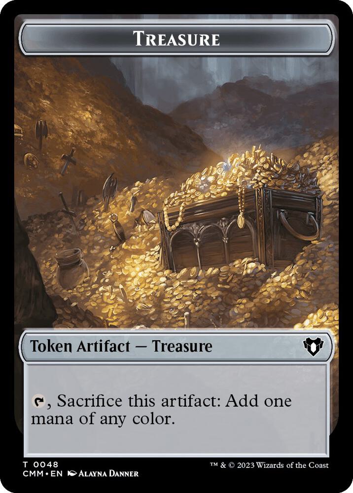Treasure // Elephant Double-sided Token (48 // 31) [Commander Masters]