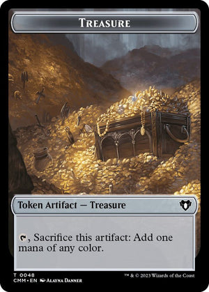 Treasure // Elephant Double-sided Token (48 // 31) [Commander Masters]
