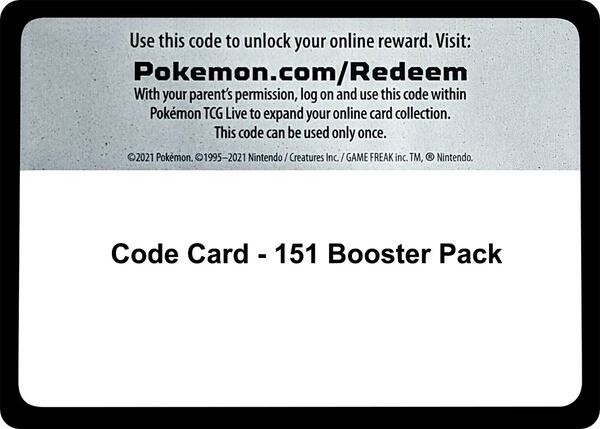 Code Card - 151 Booster Pack [SV Scarlet and Violet 151]