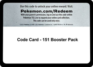 Code Card - 151 Booster Pack [SV Scarlet and Violet 151]