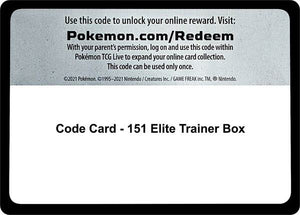 Code Card - 151 Elite Trainer Box [SV Scarlet and Violet 151]