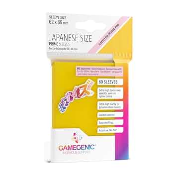 Gamegenic Japanese Sized Prime Sleeves - Yellow