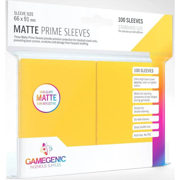 Gamegenic - Sleeves: Gamegenic Matte Prime Sleeves - Yellow (100)