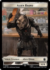 Alien Rhino // Clue (0022) Double-Sided Token (3 // 22) [Doctor Who]