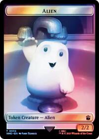 Alien // Alien Salamander Double-Sided Token (Surge Foil) (34 // 48) [Doctor Who]