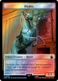 Horse // Clue (0053) Double-Sided Token (Surge Foil) (36 // 53) [Doctor Who]