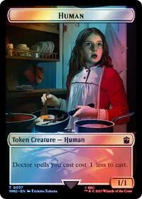 Human (0037) // Food (0059) Double-Sided Token (Surge Foil) (37 // 59) [Doctor Who]