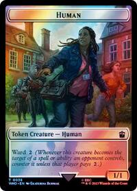 Human (0038) // Food (0058) Double-Sided Token (Surge Foil) (38 // 58) [Doctor Who]