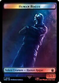 Human Rogue // Cyberman Double-Sided Token (Surge Foil) (45 // 56) [Doctor Who]