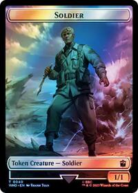 Soldier // Osgood, Operation Double Double-Sided Token (Surge Foil) (40 // 64) [Doctor Who]