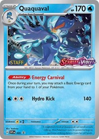 Quaquaval - 005 (Prerelease) [Staff] (005) [SV Scarlet and Violet Promo Cards]