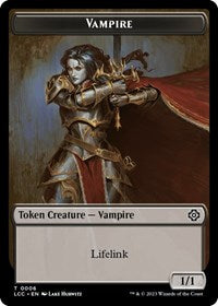 Vampire (0006) // Vampire Demon Double-Sided Token (6 // 15) [The Lost Caverns of Ixalan Commander]