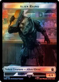 Alien Rhino // Alien Salamander Double-Sided Token (Surge Foil) (3 // 16) [Doctor Who]