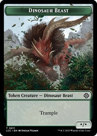 Dinosaur Beast // Dinosaur Double-Sided Token (11 // 10) [The Lost Caverns of Ixalan Commander]