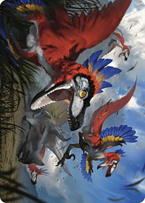 Wrathful Raptors Art Card (77) [The Lost Caverns of Ixalan Art Series]