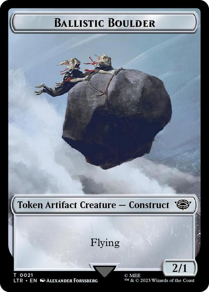 Ballistic Boulder // Food (0022) Double-Sided Token (Surge Foil) (21 // 22) [The Lord of the Rings: Tales of Middle-earth]