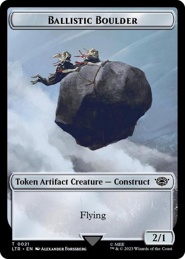 Ballistic Boulder // Food (0024) Double-Sided Token (Surge Foil) (21 // 24) [The Lord of the Rings: Tales of Middle-earth]
