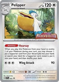 Pelipper - 022 (Prerelease) [Staff] (022) [SV Scarlet and Violet Promo Cards]