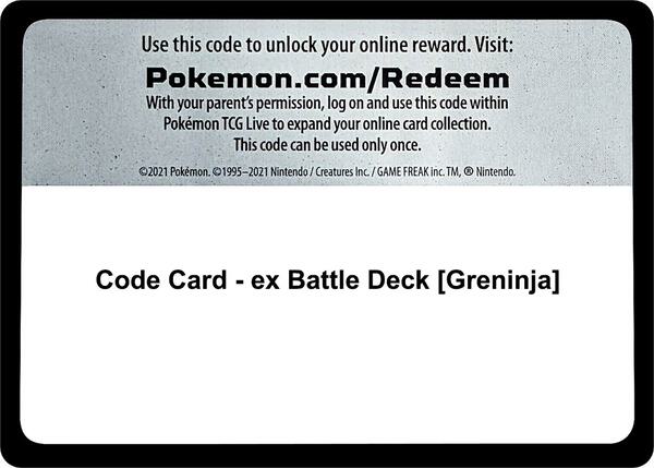 Code Card - ex Battle Deck [Greninja] [Miscellaneous Cards and Products]