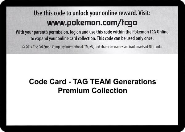 Code Card - TAG TEAM Generations Premium Collection [Miscellaneous Cards and Products]