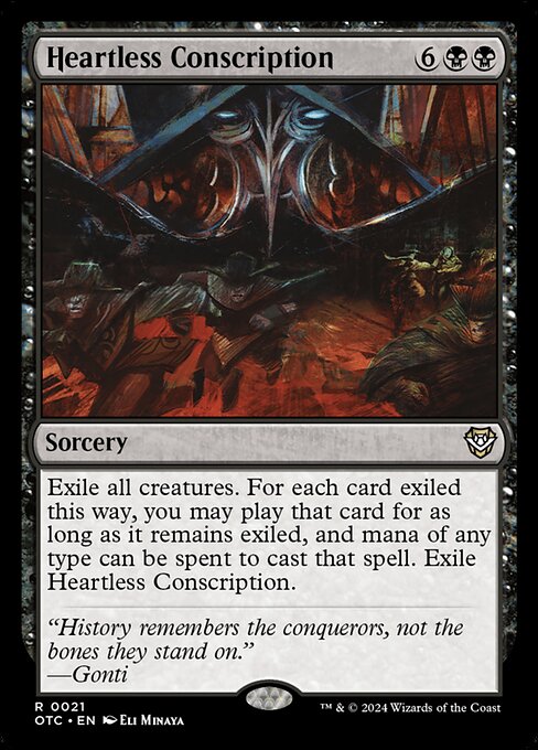 Heartless Conscription (21) [Outlaws of Thunder Junction Commander]