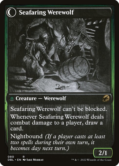 Suspicious Stowaway // Seafaring Werewolf (80) [Innistrad: Double Feature] Reverse
