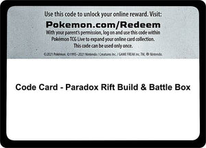 Code Card - Paradox Rift Build & Battle Box [SV04 Paradox Rift]