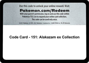 Code Card - 151: Alakazam ex Collection [SV Scarlet and Violet 151]