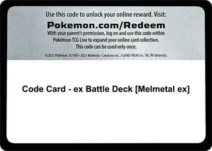 Code Card - ex Battle Deck [Melmetal ex] [Miscellaneous Cards and Products]