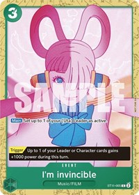 I'm invincible (Starter Deck 11: Uta Deck Battle) (ST11-005) [One Piece Promotion Cards]