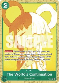 The World's Continuation (Starter Deck 11: Uta Deck Battle) (P-059) [One Piece Promotion Cards]